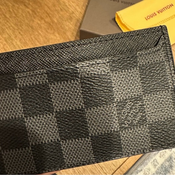 Louis Vuitton Black Checkered Card Holder - Picture 2 of 6